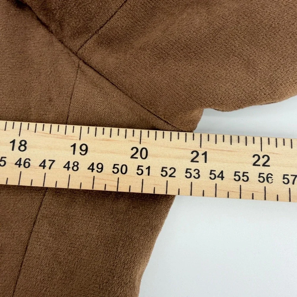 Farah of Texas Countrywear Blazer Mens 40L Brown Western Faux Suede Sport Coat